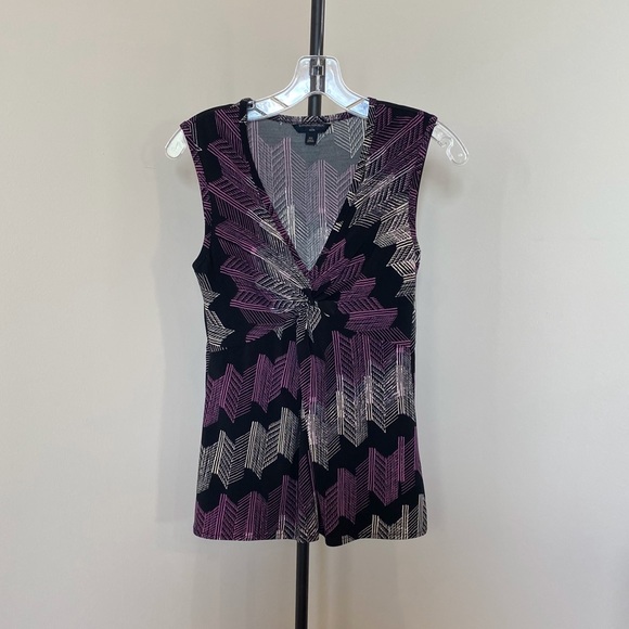 Banana Republic Tops - Banana Republic Sleeveless Top Black/Purple XSP